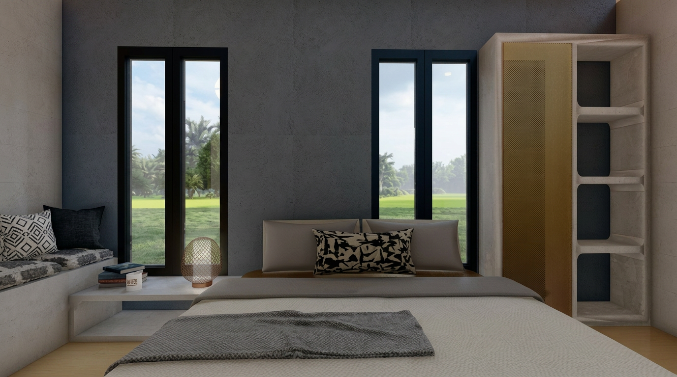 1 BHK cottage 3D render 8