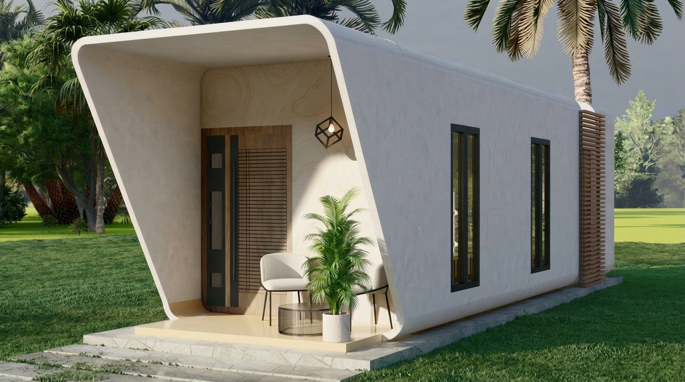 Studio cottage 3D render 2