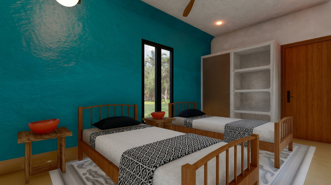 Studio cottage 3D render 3